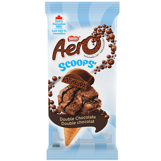 Nestle Aero Scoops Double Chocolate Bar 105 g. /  3.7 oz.