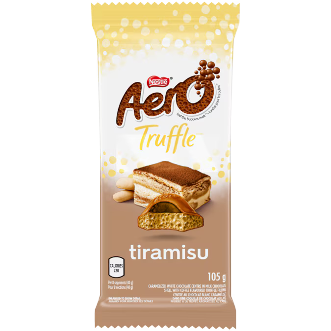 Nestle Aero Tiramisu Milk Chocolate Bar 105 g. /  3.7 oz.