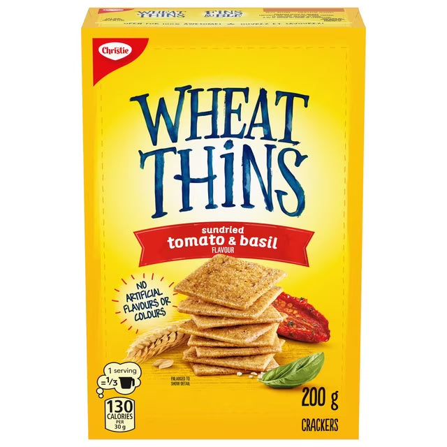 Christie Wheat Thins Sundried Tomato & Basil Crackers 200 g. / 7 oz.