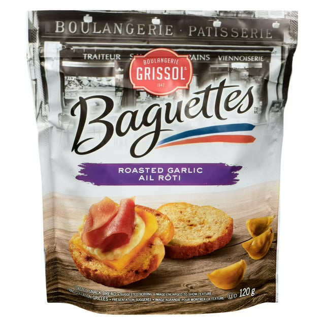 Boulangerie Grissol Baguettes Roasted Garlic Crackers 120 g. / 4.2 oz.