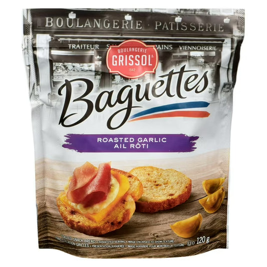 Boulangerie Grissol Baguettes Roasted Garlic Crackers 120 g. / 4.2 oz.