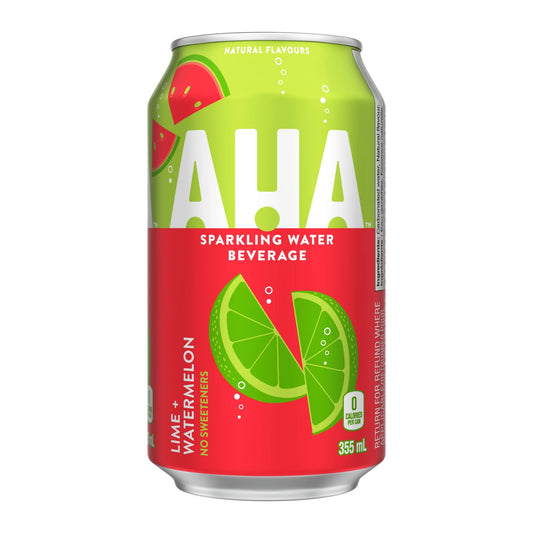 AHA Sparkling Water Lime Watermelon 355 ml. / 12 fl.oz.