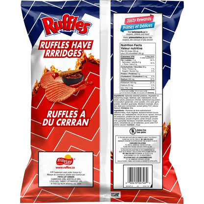 Ruffles Flamin' Hot BBQ Potato Chips 190 g. / 6.7 oz.