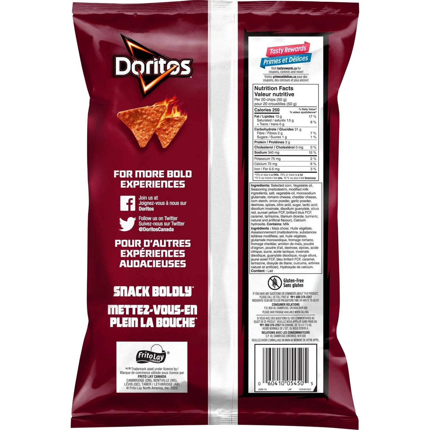Doritos Spicy Nacho Tortilla Chips 235 g. / 8.28 oz.