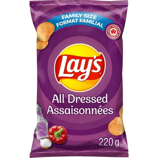Lay's All Dressed Flavored Potato Chips 220 g. / 7.76 oz.
