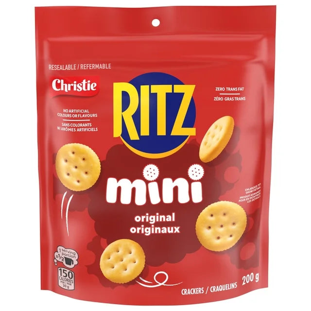 Christie Mini Ritz Original Crackers 200 g. / 7.05 oz.