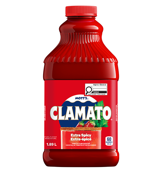 Mott's Clamato Extra Spicy Tomato Juice 1.89 L / 63.9 fl.oz.