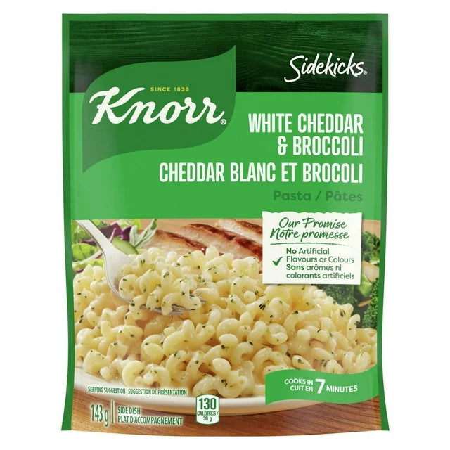 Knorr Sidekicks White Cheddar & Broccoli Pasta Side Dish 143 g. / 5.04 oz.