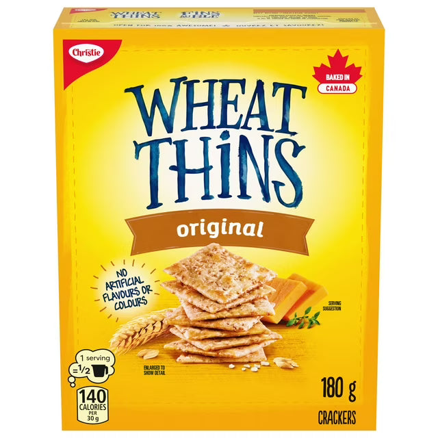 Christie Wheat Thins Original Crackers 180 g. / 6.3 oz.