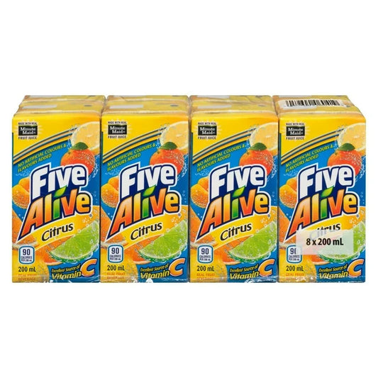 Five Alive Citrus Fruit Juice Lunchbox Cartons 200 ml. / 6.8 fl.oz.
