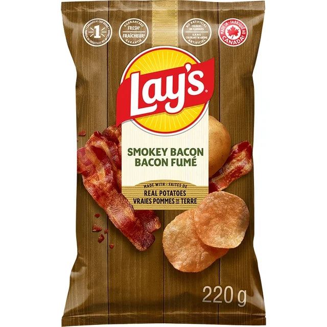 Lay's Smokey Bacon Flavored Potato Chips 220 g. / 7.76 oz.