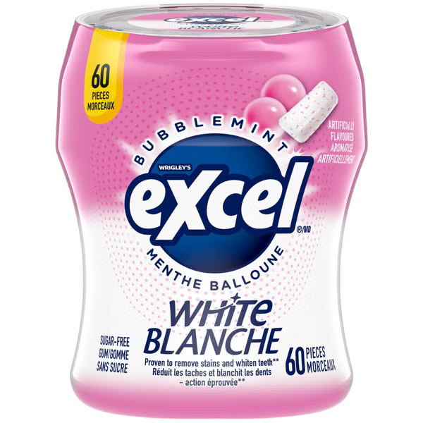 Excel Bubblemint Gum 60 pcs