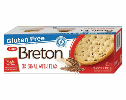 Dare Breton Gluten Free Original Crackers with Flax 135 g. / 7.8 oz.