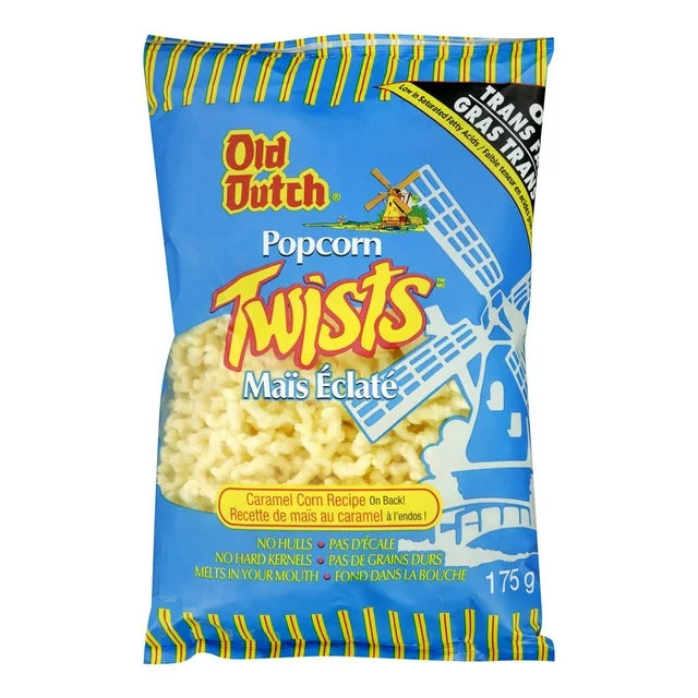 Old Dutch Popcorn Twists Puff Corn Chips Snack 175 g. / 6.2 oz.