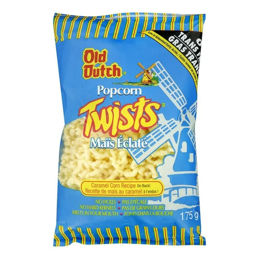 Old Dutch Popcorn Twists Puff Corn Chips Snack 175 g. / 6.2 oz.